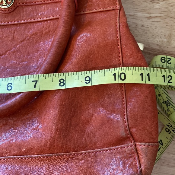 Tory Burch Orange Brown Pebble Mini Bag - Picture 12 of 12